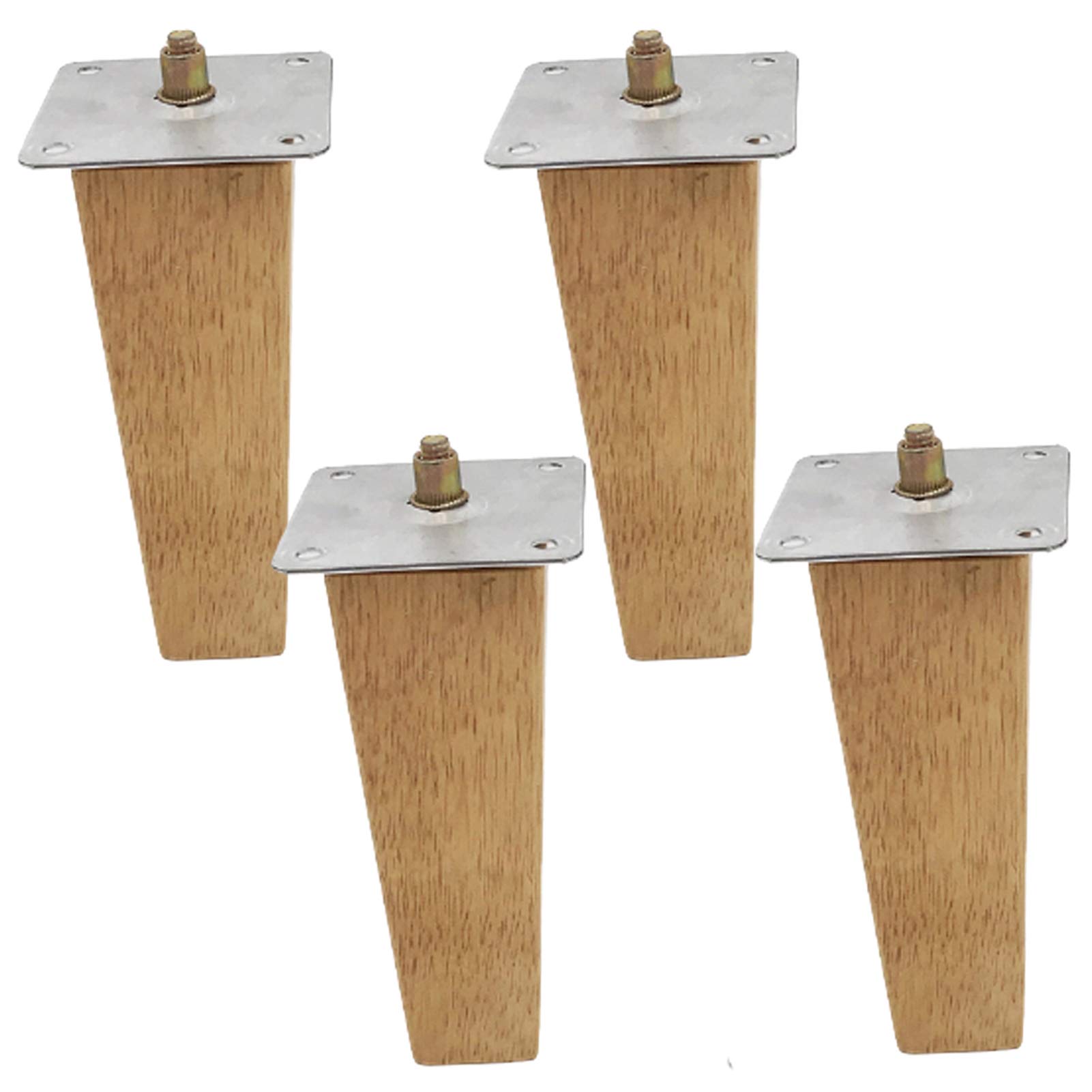 Patas para muebles de madera maciza de roble con diseño piramidal