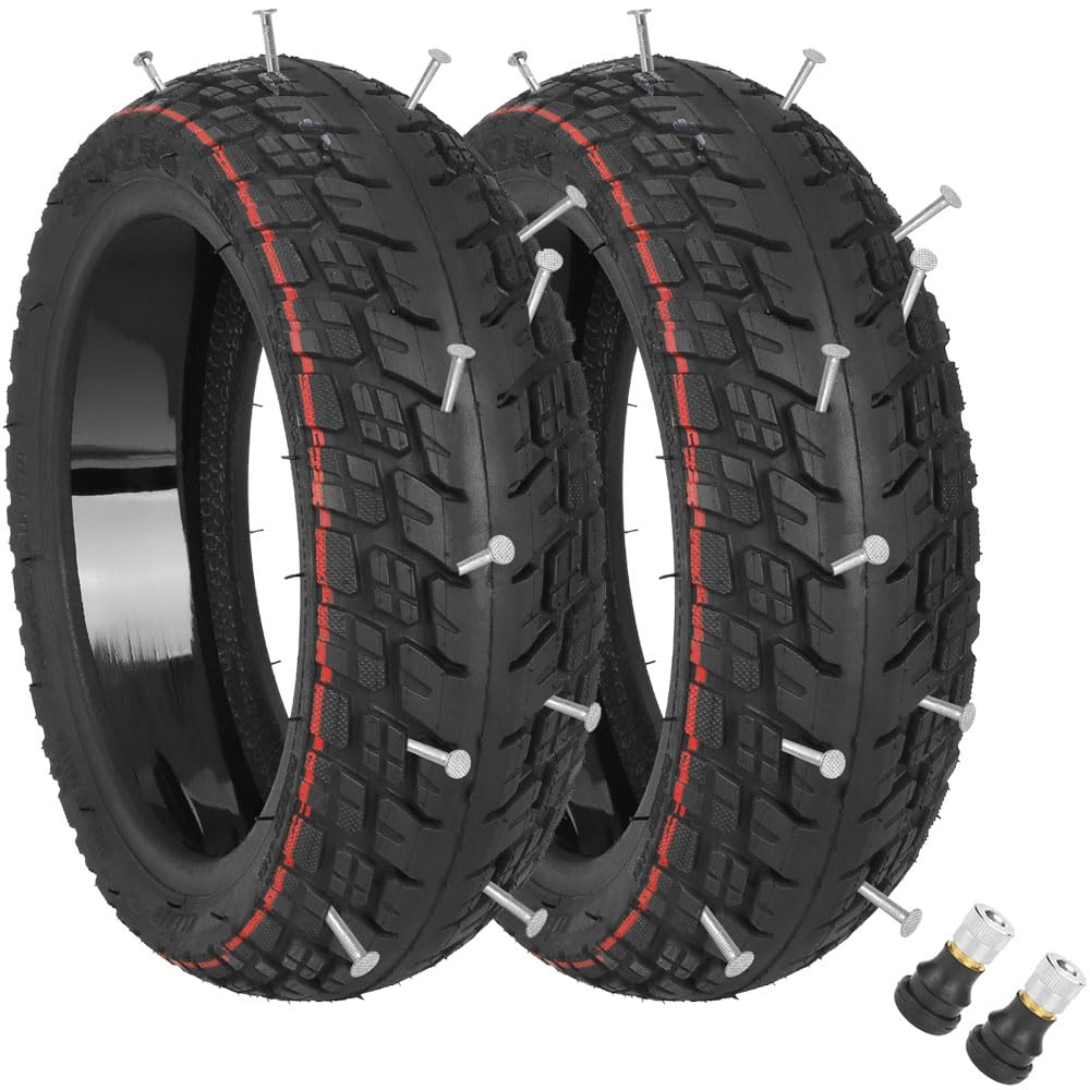 TREFAN 9.5 * 2.50 Pneumatici Tubeless per Scooter Elettrico NIU KQi3/Sports/ Pro/Max Accessori per Pneumatici a Vuoto da 9,5 Pollici Ruote di Ricambio Autoriparabili Anti-Foratura Addensate (2 PCS TREFAN 9.5 * 2.50 Pneumatici Tubeless per Scooter Elettrico NIU KQi3/Sports/ Pro/Max Accessori per Pneumatici a Vuoto da 9,5 Pollici Ruote di Ricambio Autoriparabili Anti-Foratura Addensate (2 PCS