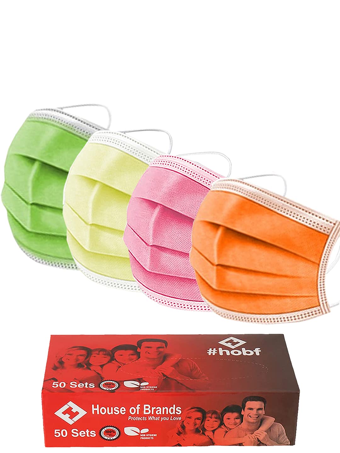 hobf Surgical Mask Pack containing surgical masks 3 layer 100 pieces/pack of 100 / pack of 50 / surgical mask pack of 100 & 200 - surgical mask for Men & Women - OR,GRY,PK,YL (B096HRPY8M) Amazon Price History, Amazon Price Tracker