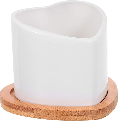 Happyyami Tooth Creative Flowers Pots Flower para Vase Heart Cute Macetas Vases Shape Succulent Cylinder Plant Ceramic with White Mini Flowerpot