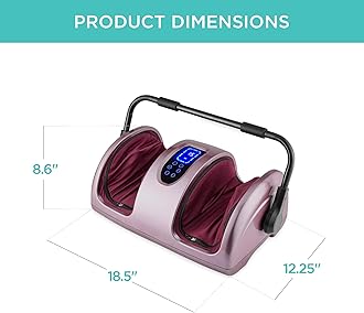 Best Choice Products Heated Foot Massager Machine Shiatsu Leg Massager, Therapeutic Reflexology Calf Massager w/Blood Circulation, Nerve Pain, Deep Kneading, High-Intensity Rollers - Rose Gold