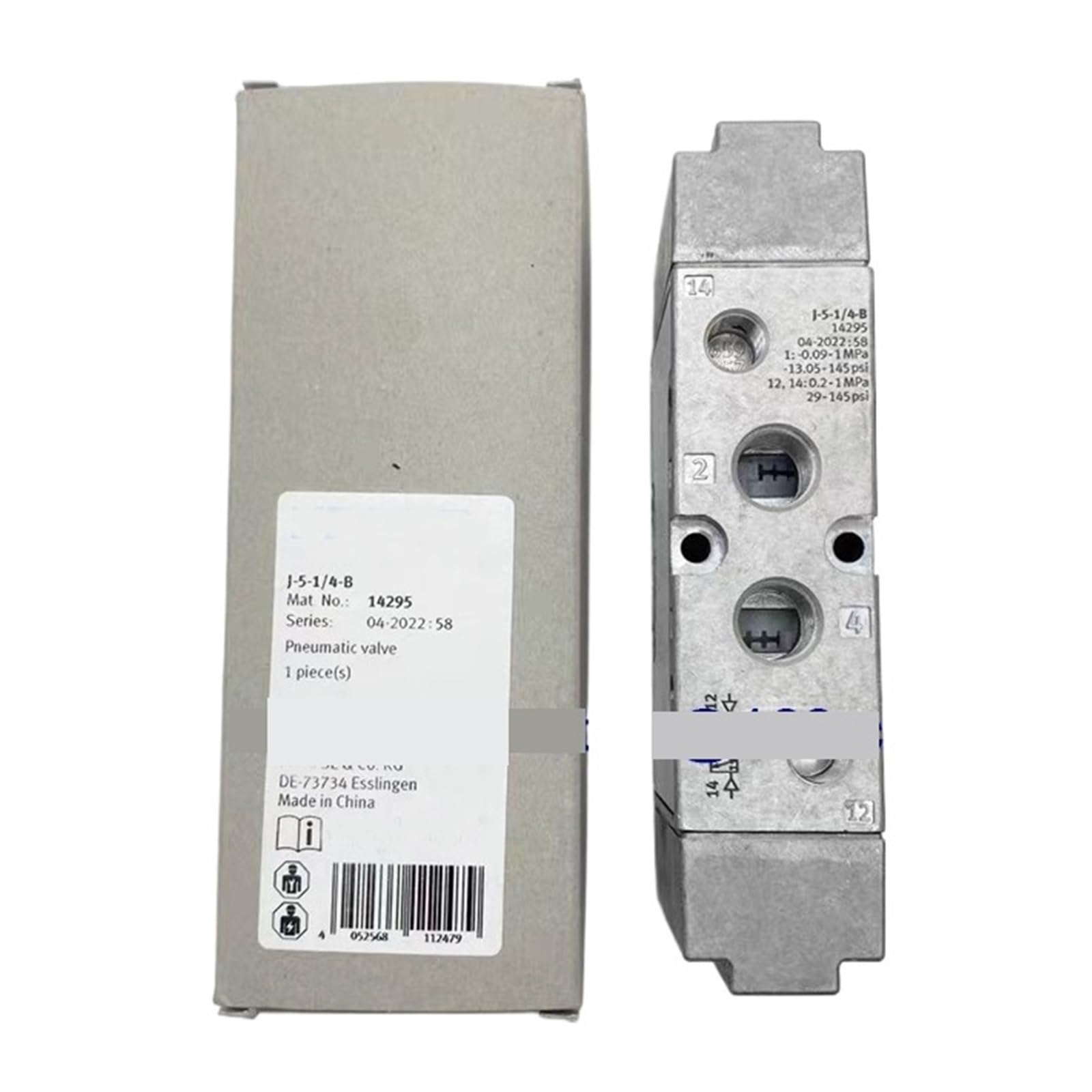 Uwukcjokq Size-Name J-5-1/4-B 14295 Vl-5/3G-1/4-B 14298 Pneumatic Control Valve