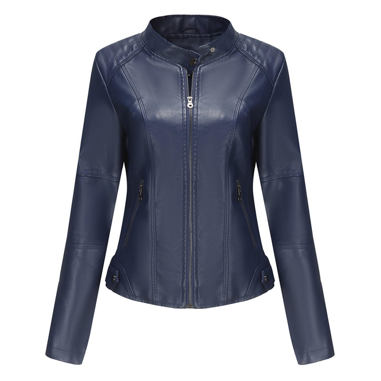 Veste Cuir Femme Mi Saison Jacket Imperméable Vêtements Legere Chic Blouson Manteau Printemps Bombers Elegant Courte en Perfecto Entre D'Été Demi Softshell