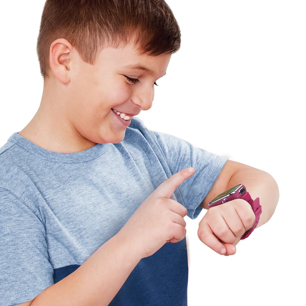 VTech - KidiZoom SmartWatch Max Rose Framboise, Montre Digitale Enfant, Photo, Selfie, Vidéo, Écran Tactile Horizontal, Jouet High-Tech, Cadeau Enfant et Ado de 5 Ans à 14 Ans - Contenu en Français