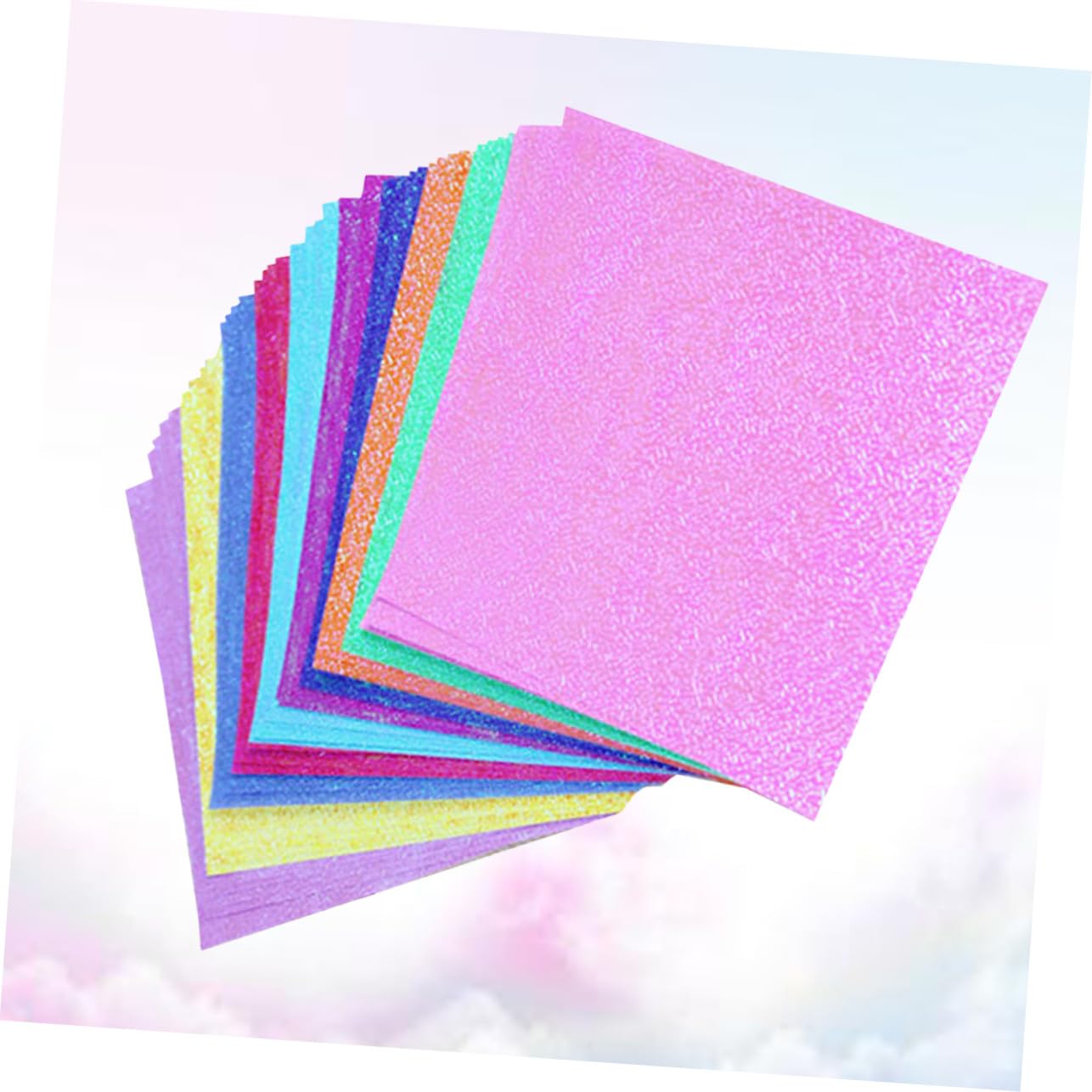 100 Stück Pearlescent Origami Papier Schimmerndes DIY Bastelpapier für Karten Scrapbooking Faltpapier Buntes Stabiles Handmade Papier für Kreative Kunstprojekte Zufällige Farbe