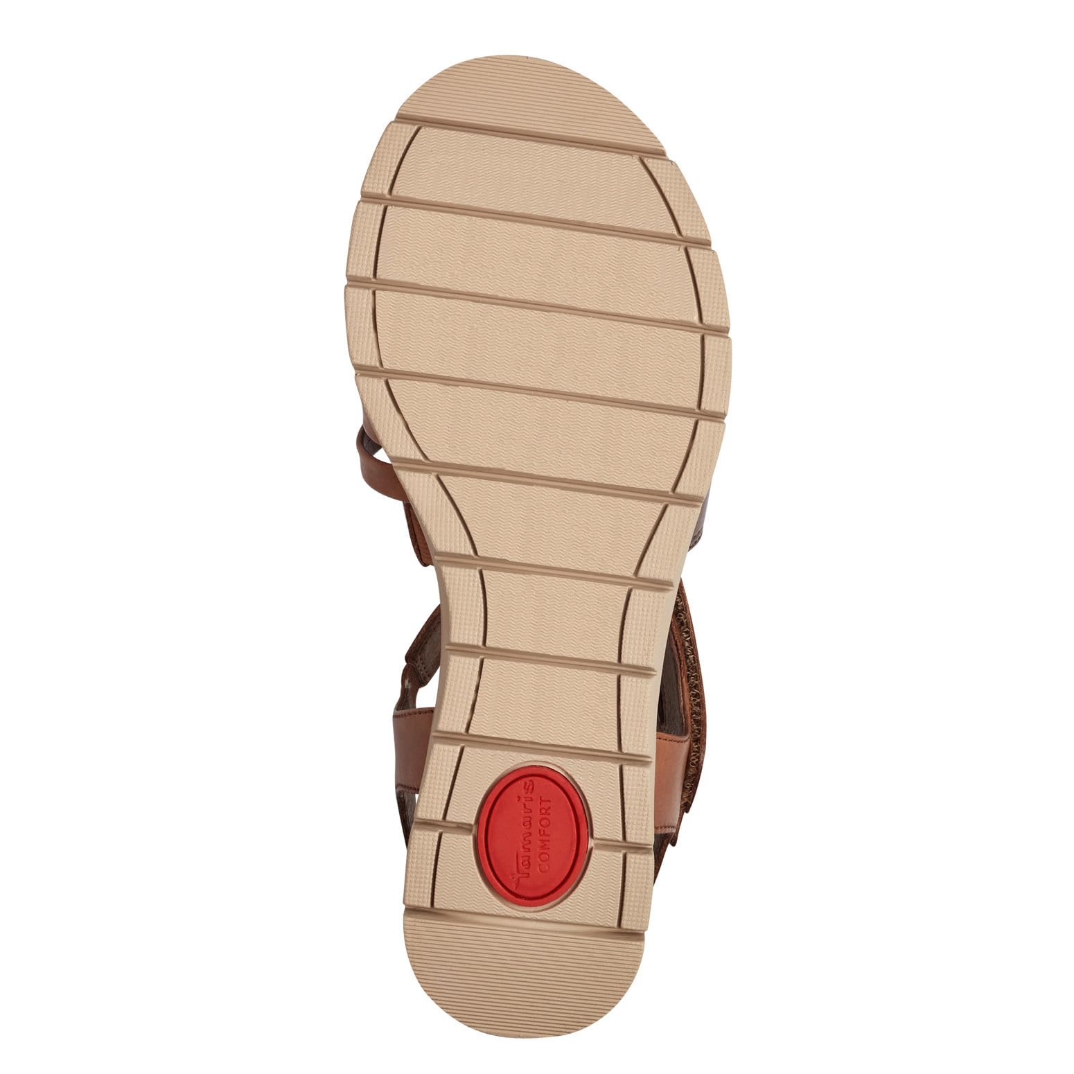 Tamaris Comfort Sandali da Donna Bassi in Pelle con Chiusura a Strappo