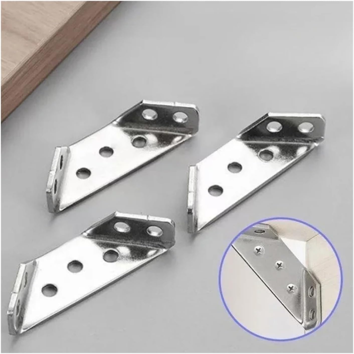 50pcs Fasteners Corner Code Furniture Frame connectors, cabinets, Wooden Tables and Chairs Fixed, Hardware Accessories