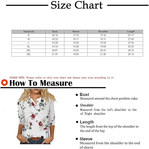 Miniatura 5 de Camisetas básicas para mujer, camisas de manga 34 para mujer, lindas camisetas estampadas, blusas casuales de talla extragrande, camisetas básicas