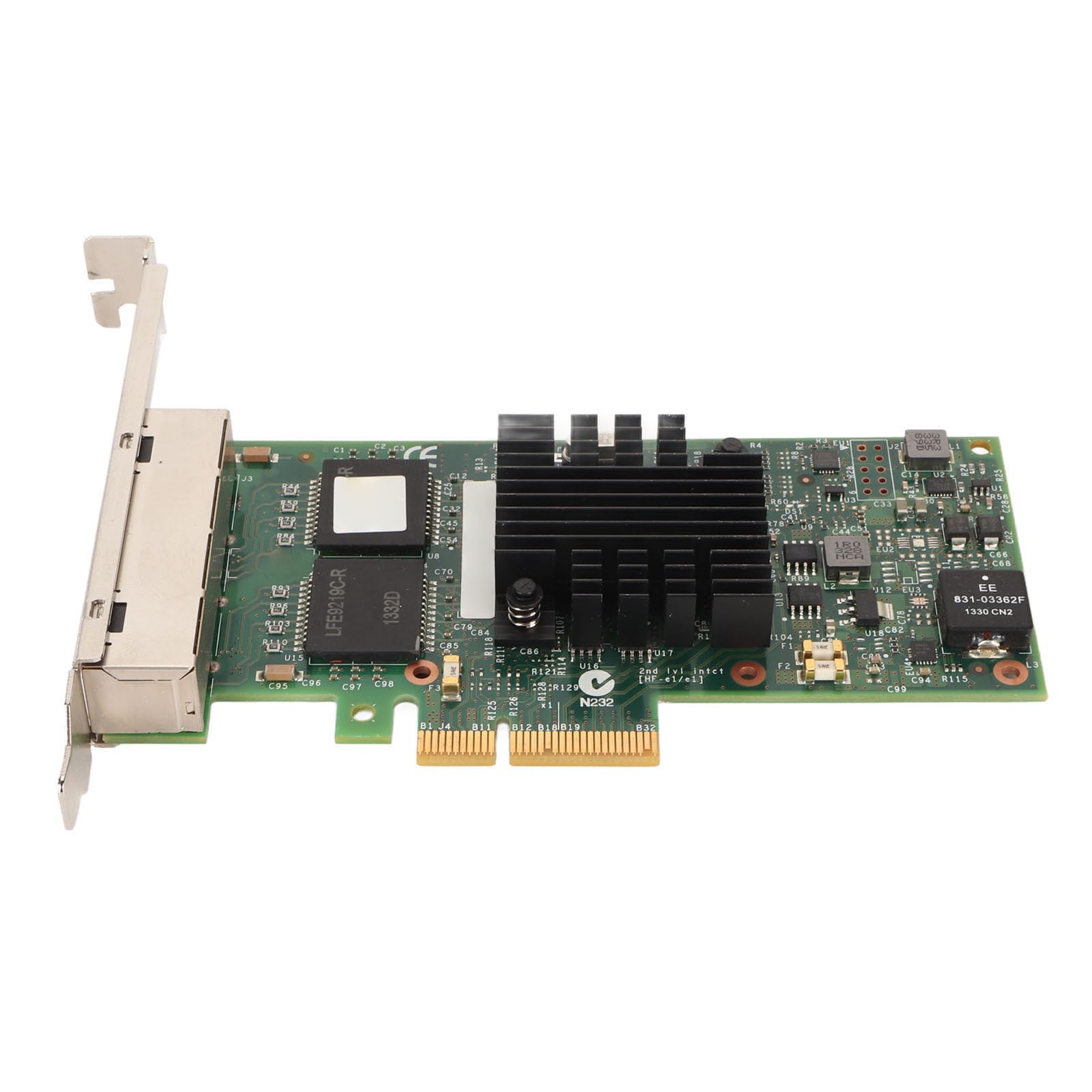 Tarjeta de red PCIe, tarjeta Gigabit Ethernet, 10 100 1000Mbps 4 puertos RJ45 5.0GT S Tarjeta LAN NIC de velocidad de interfaz para transmisión de servidor,