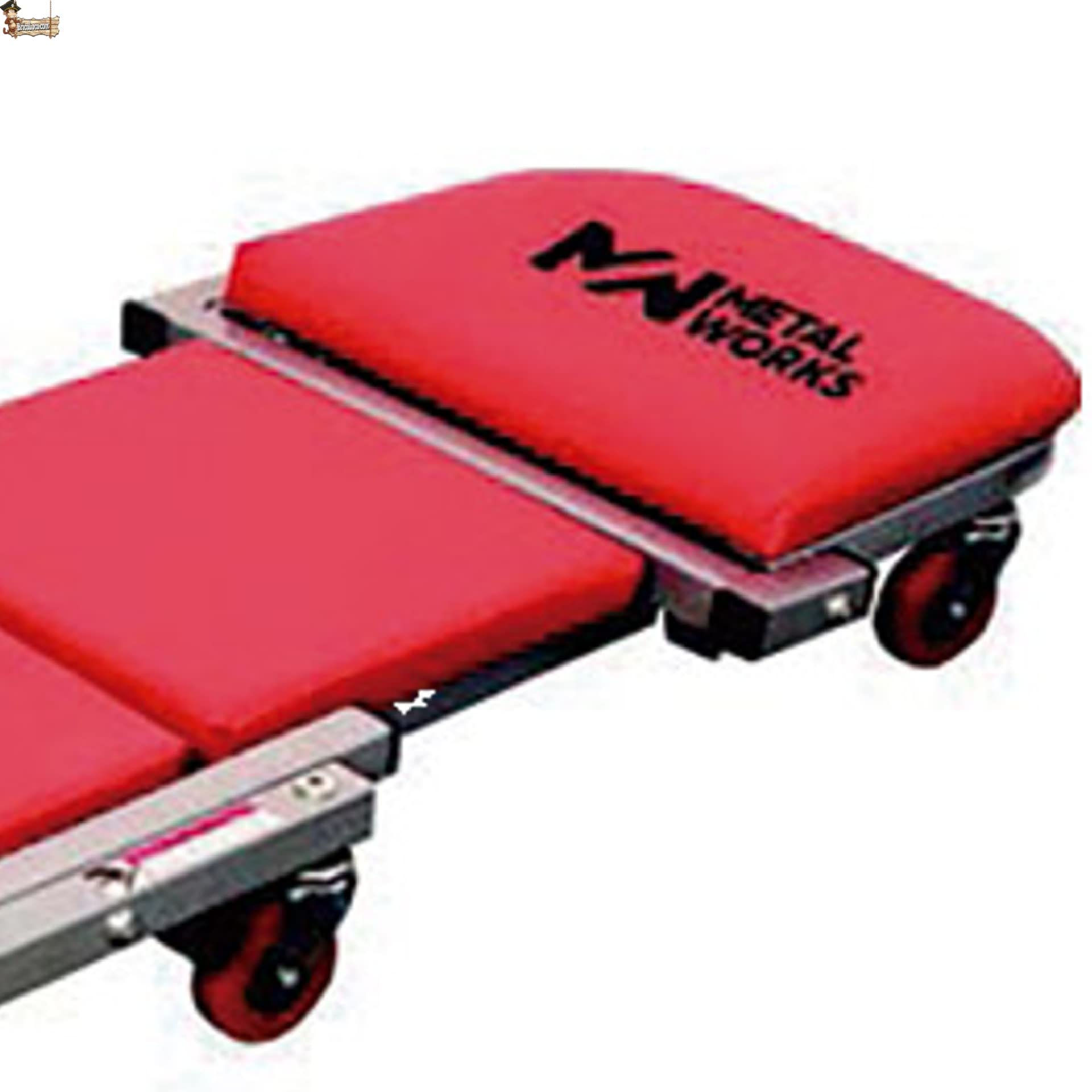 BricoLoco.com Camilla mecánico Convertible en Taburete de Montaje. Ruedas giratorias multidirección. Asiento de Montaje Acolchado. Estructura Acero.