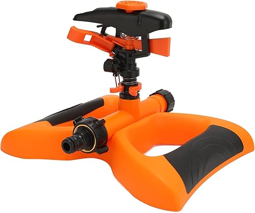 EVTSCAN Aspersor de agua de jardín giratorio automático de 360 grados, gran área de cobertura, ángulo y distancia de pulverización ajustable G3/4,