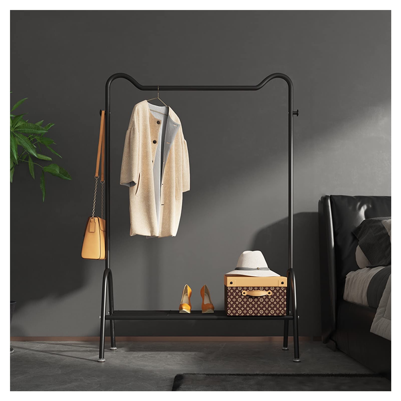 Cintre en métal robuste et porte-manteaux multifonctionnel stable