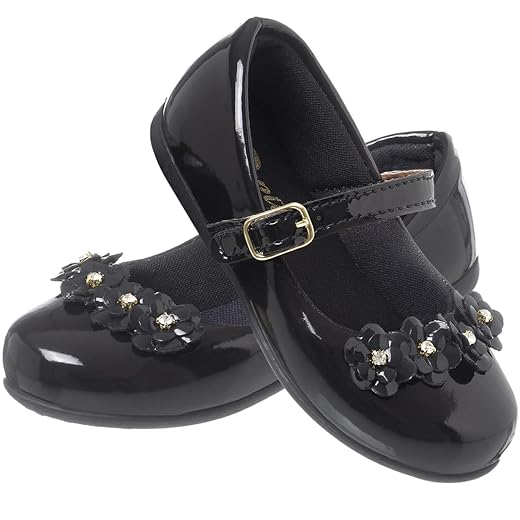 Sapatilha Infantil Branca com Laço de Flores para Meninas