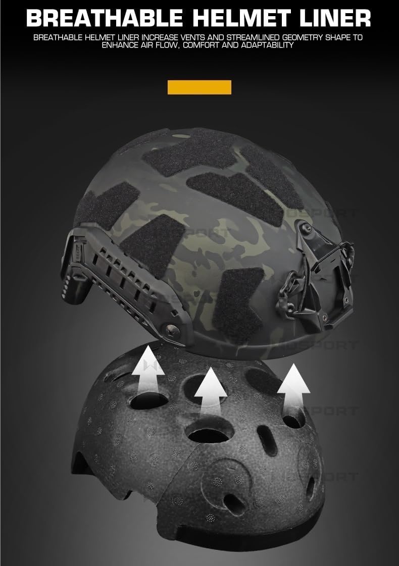 Tactical Fast Helmet Airsoft CS Game Helmets Outdoor Sports Hunting Shooting Paintball Head Protective Gear