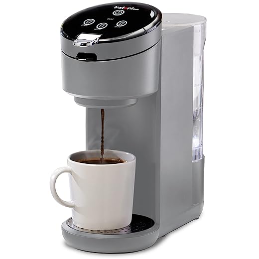 Instant Solo Single Serve Coffee Maker, From the Makers of Instant Pot, K-Cup Pod Compatible Coffee Brewer, Includes Reusable Coffee Pod & Bold Setting, Brew 8 to 12oz., 40oz. Water Reservoir, Black