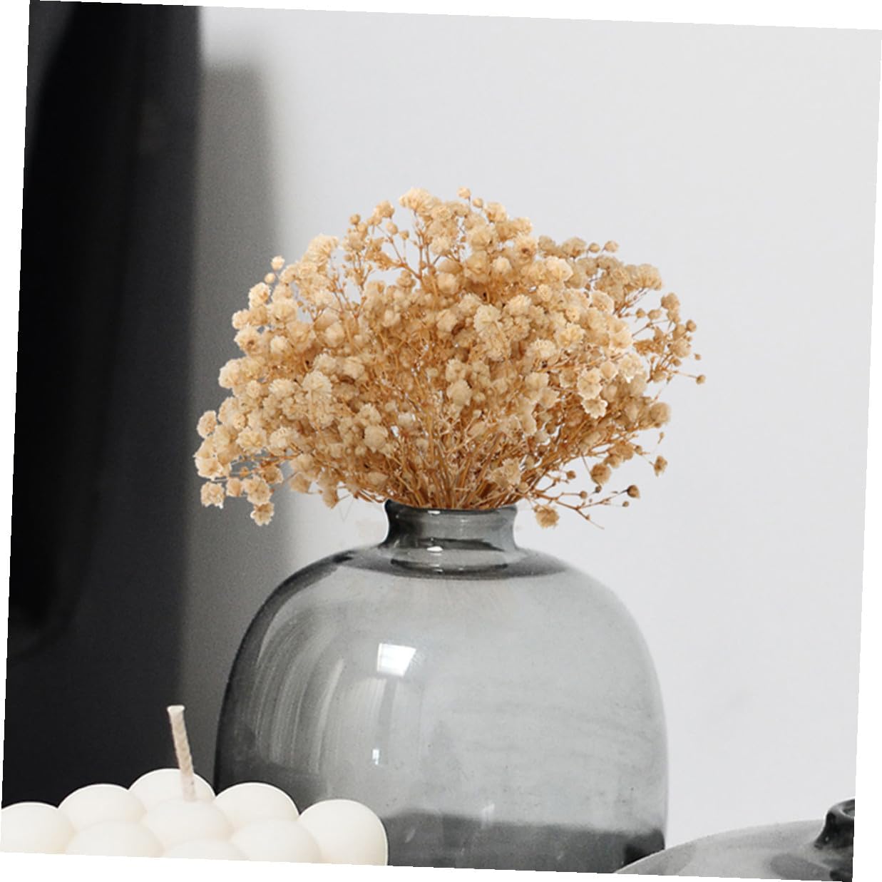 Mobestech 6pcs Natural Dried Babys Breath Flower Bouquet Mini Breath Artificial Flowers for Wedding Party Home Decor Centerpiece Floral Arrangement