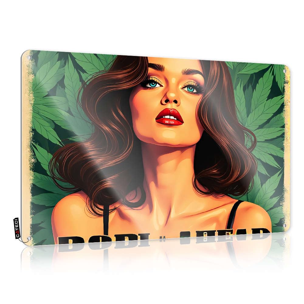 Country Themed Decor Tinplate Sign For Spa Bathroom Wall - Welcome To The Pre-drilled & Vintage | Metal : Pop Weed: A Modern Escape