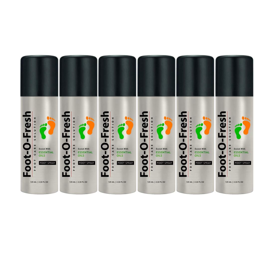 FootOFresh Foot Spray Foot Care Solution Herbal Formulation 125 ml (Pack of 6) Amazon.in