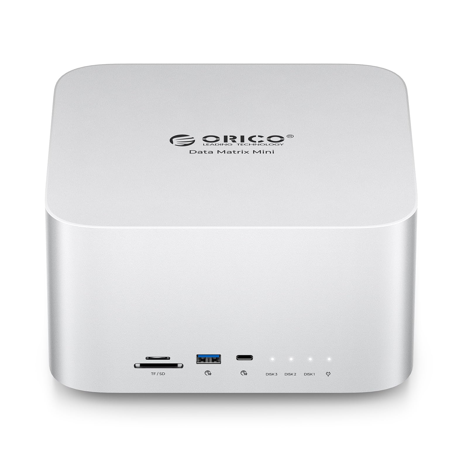 ORICO DataMatrix Mini 18TB Externsion Storage, 2TB SSD with 10TB External Hard Drive, 10Gbps USB-C&USB A Docking Station Compatible with Thunderbolt 3/4/5, SD/TF/CF Card Reader, for MacBook