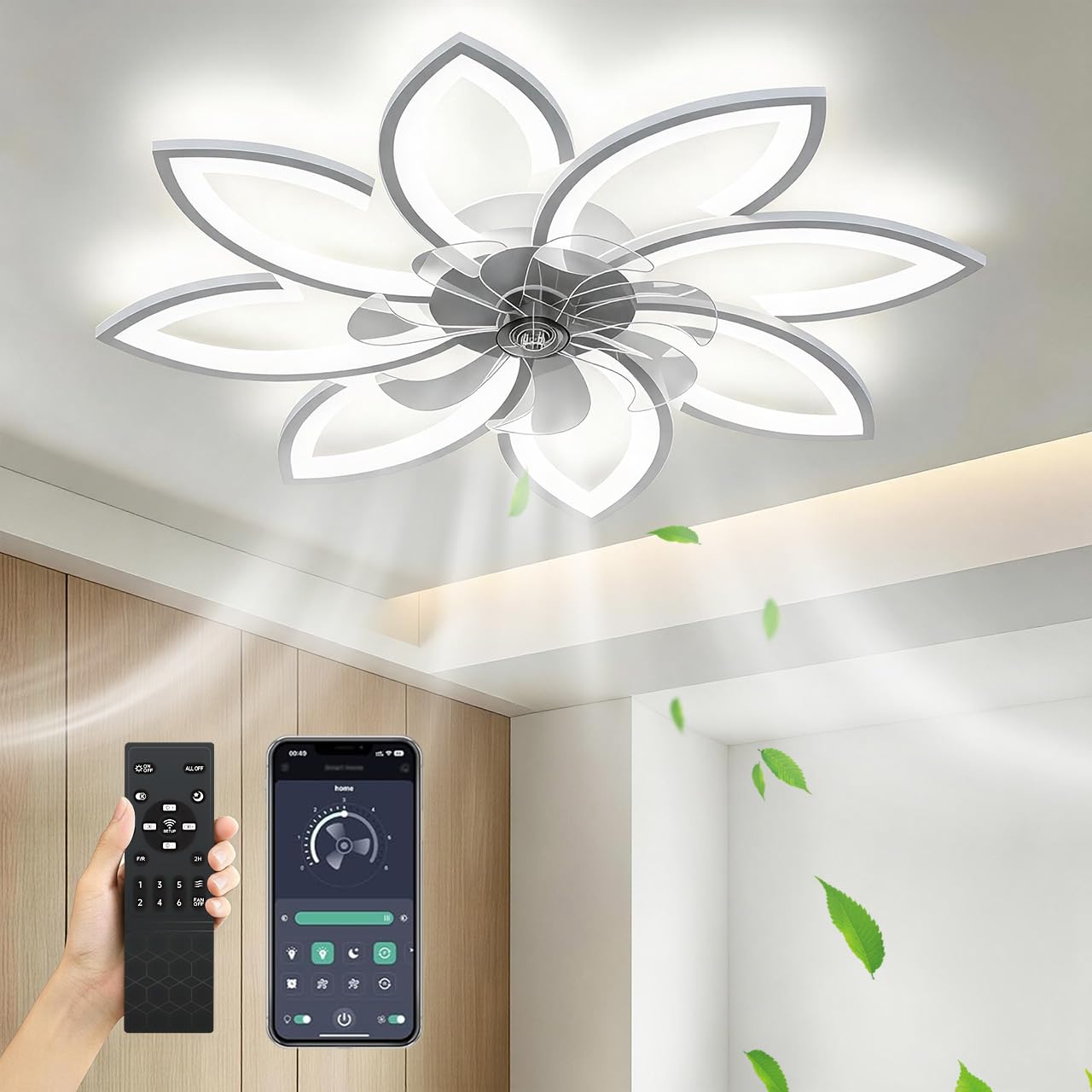 SPEVCH 35' Flush Mount Ceiling Fan