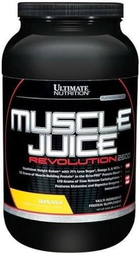 Ultimate Nutrition Muscle Juice Revolution 2600 Weight Gainer, Muscle Recovery with Glutamine, Micellar Casein and Time Release Complex