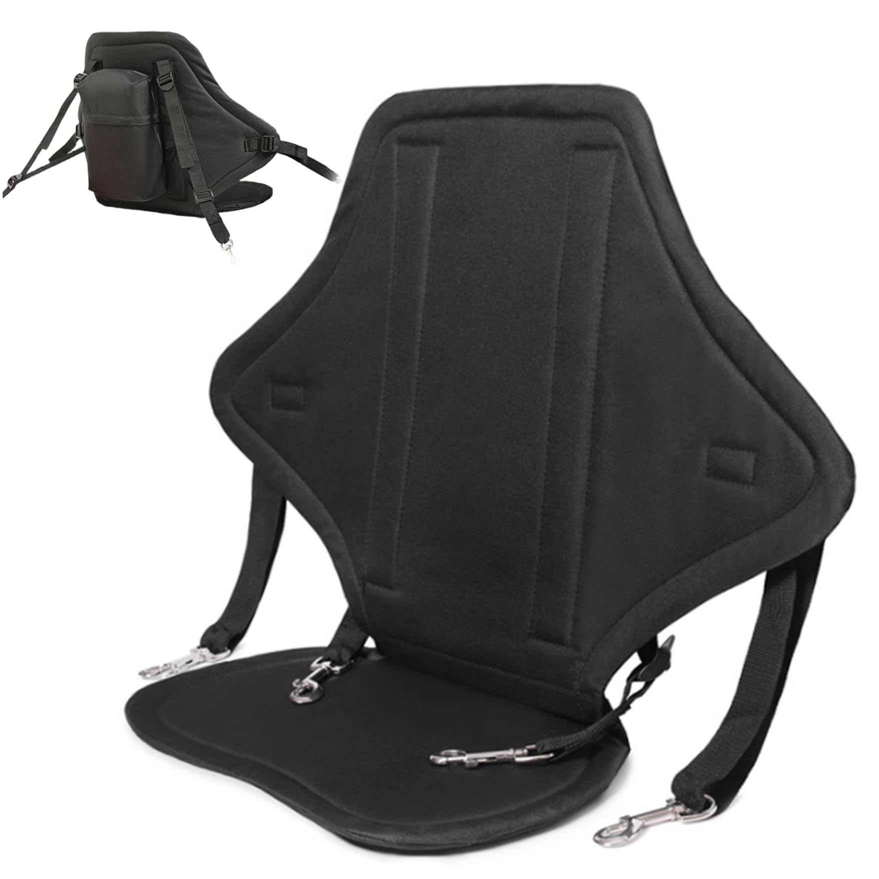 Sedile in Canoa, Sedile in Kayak con Supporto per Nylon a Supporto di Nylon/Canoa con Ganci a Scatto e deposito per Esterno
