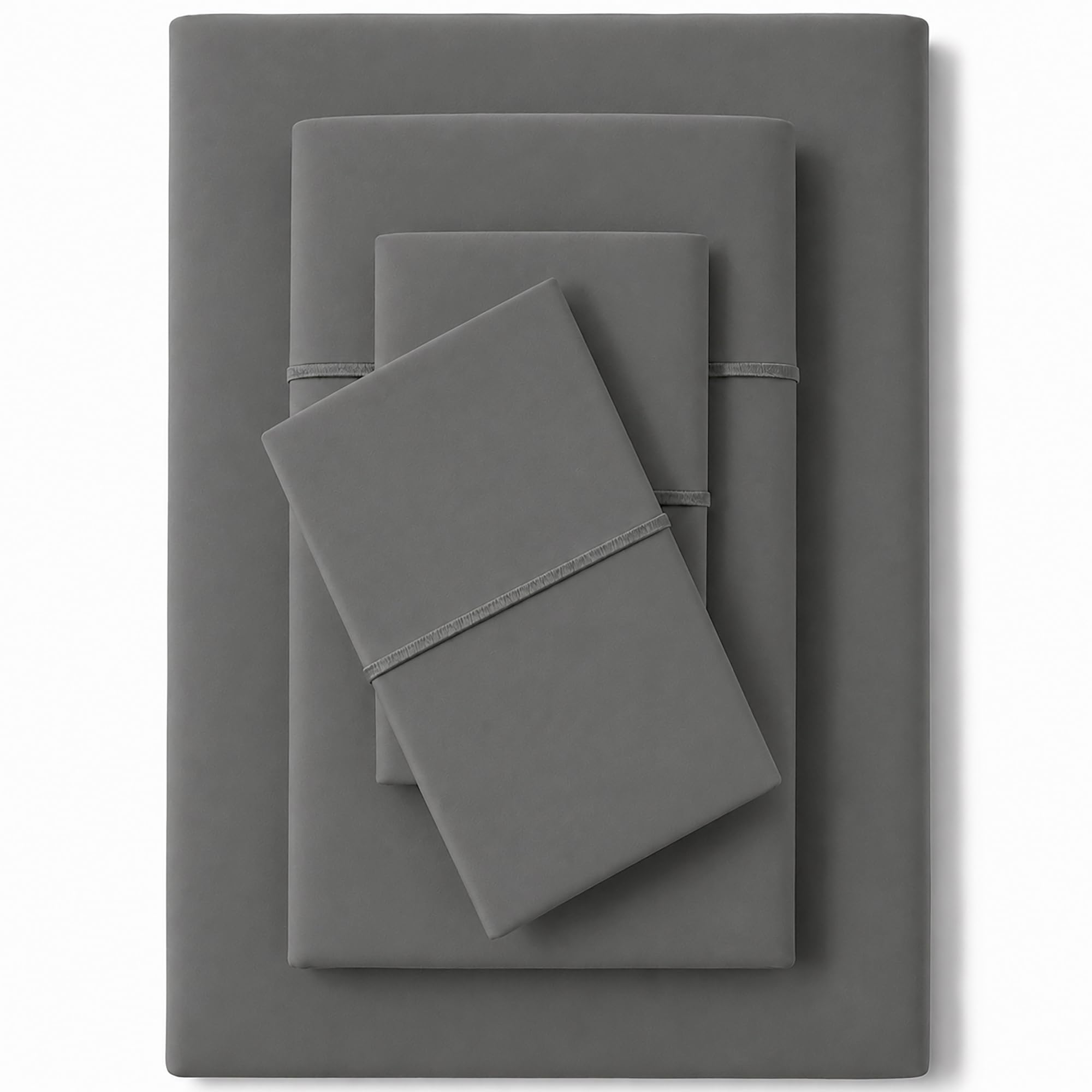 Feather &amp; Stitch 100% Cotton Sateen 500 TC Split King Size Bed Sheet Set