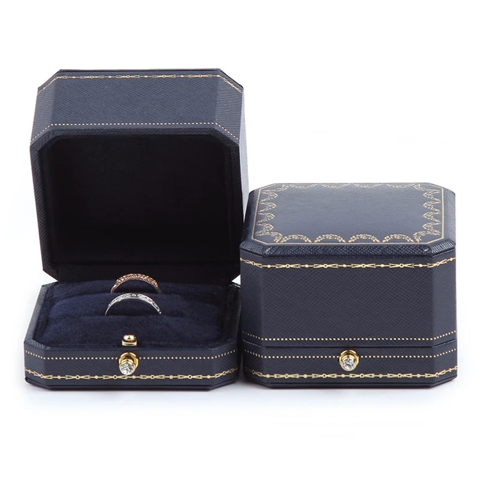LTYKNGH Ring Box Accessory Box Earring Jewellery Organiser Ring(1 Blue Double Ring)