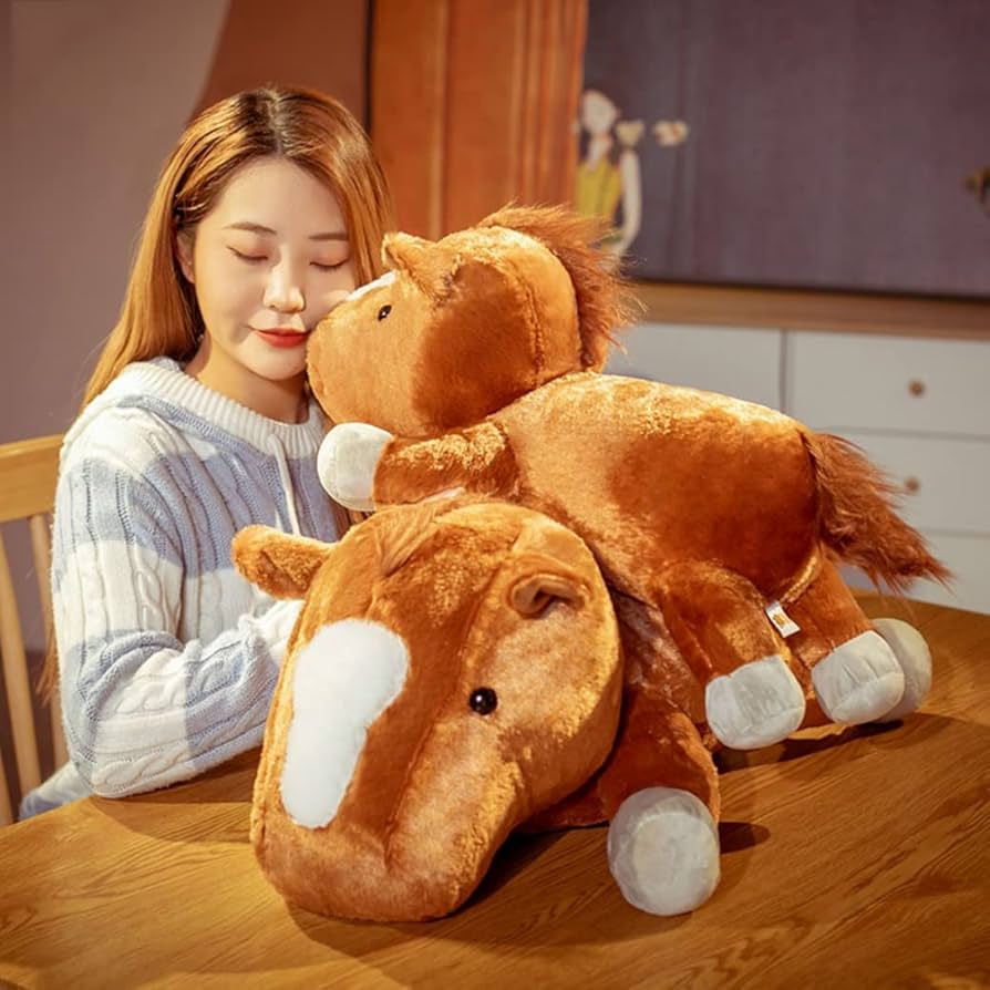 馬のぬいぐるみ かわいい　おもちゃ　うま　おもしろ　寝室　ふわふわ　動物　人/ Amazon.co.jp: 可愛い リアル 馬 ぬいぐるみ 動物 おもちゃ