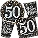 Neu: Kit de fête 57 pièces « Sparkling Celebration » pour 50e anniversaire avec assiettes, gobelets, serviettes et ballons