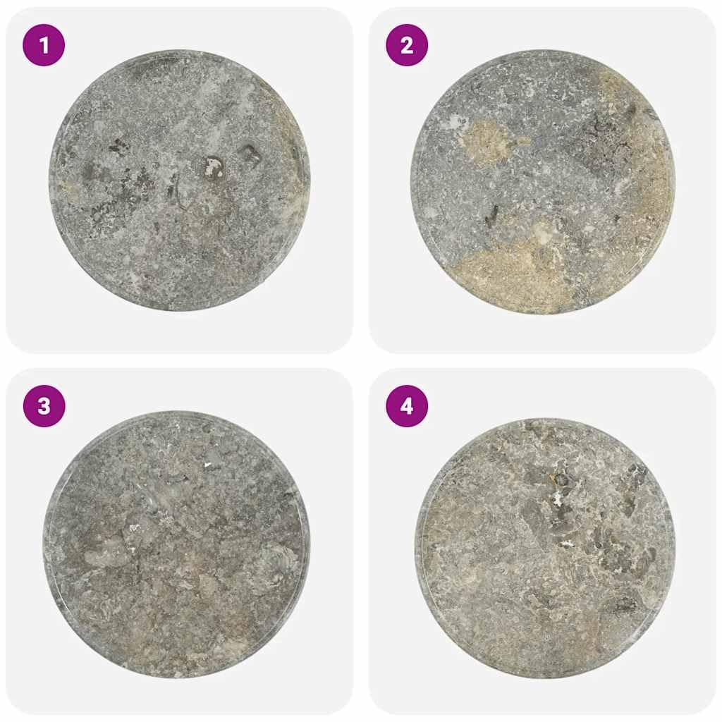 Graue Marmorplatte Ø60x2,5 cm für Esstisch, Couchtisch, Gartentisch Ersatzplatte für Möbel, DIY BAU, Arbeitsplatte, Küchen- und Wohnzimmerzubehör