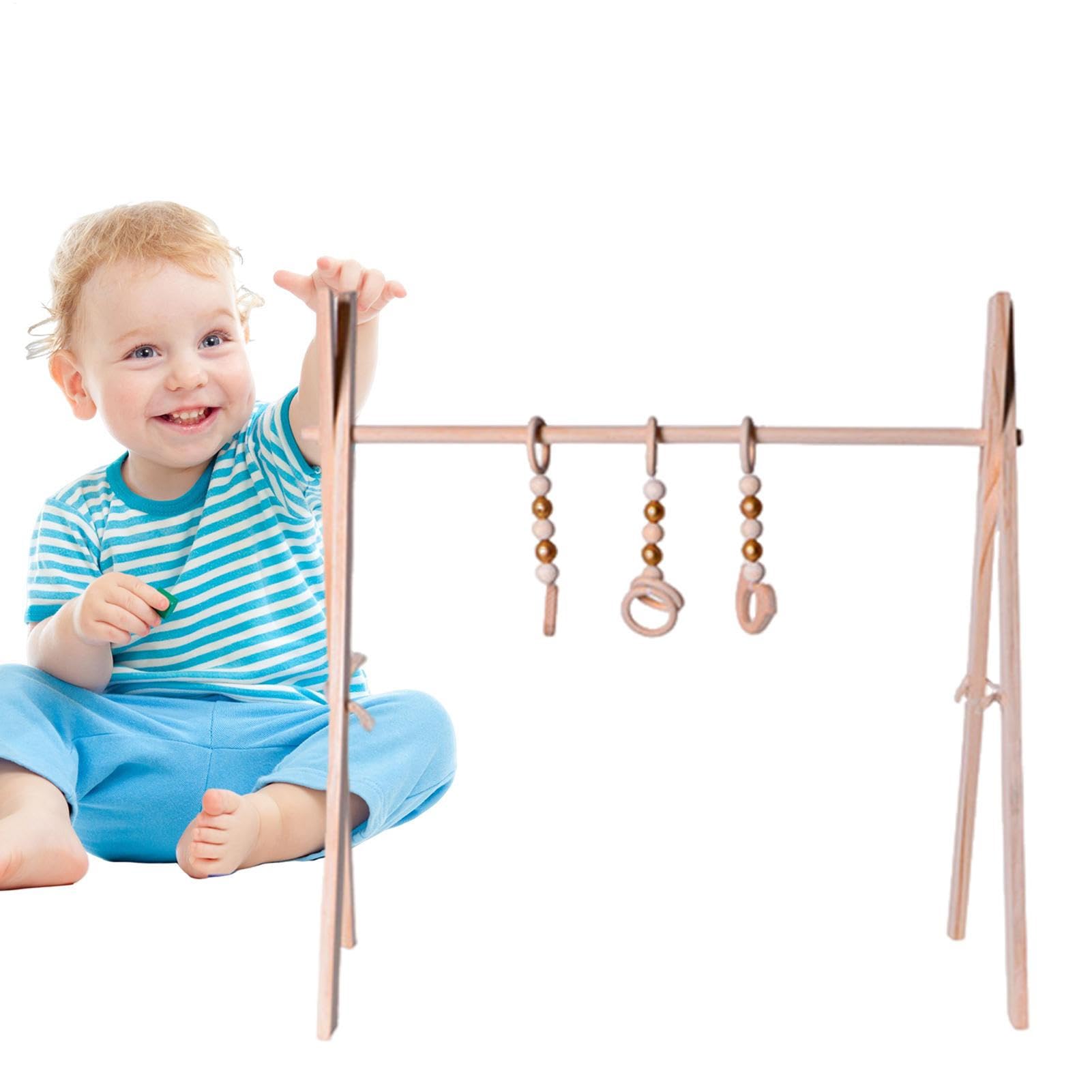 Arche D'éveil En Bois Bébé, Arche Portique Deveil Eveil Bebe Bois Arche De Jeux Bébé, Jouet Naissance Cadeaux, Jouet Actif Pour Chambre De Bébé, Trappez De Jeu En Bois Pour Bébé