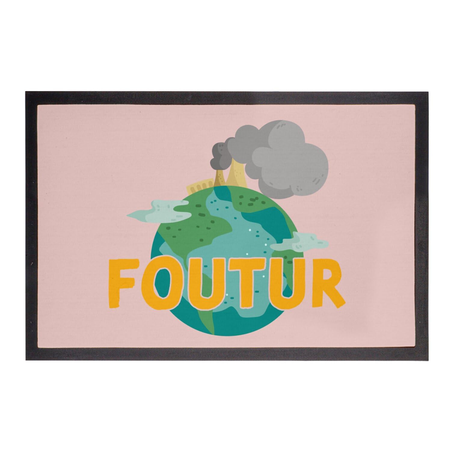 Paillasson rose absorbant et antidérapant Fabulous Nature 60x40cm