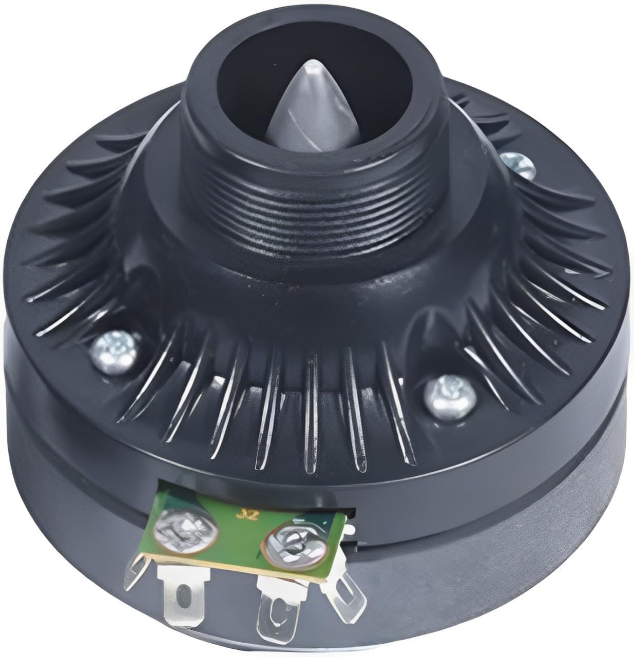 44.4Core Tweeter Horn Driver Head, 8Ohm High Sensitivity Horn Tweeter Driver Screw On Magnetic Treble Speaker Horn Head