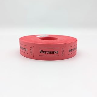 Wertmarken - Rolle - rot - Papierrolle mit 1.000 Tickets, leicht abreißbar