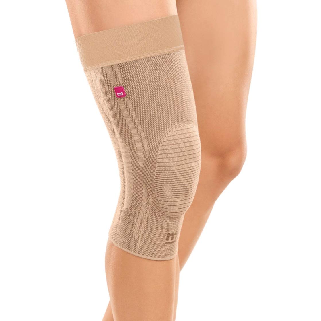 medi Genumedi - Kniebandage mit Haftband - sand - Größe V extraweit - Bandage zur Weichteilkompression - Beidseitig tragbar
