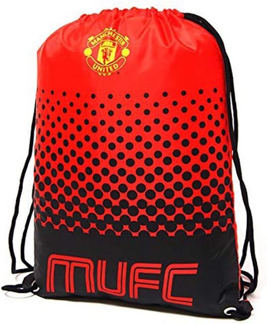 Manchester United MUFC Children's Unisex Drawstring Bag, Red