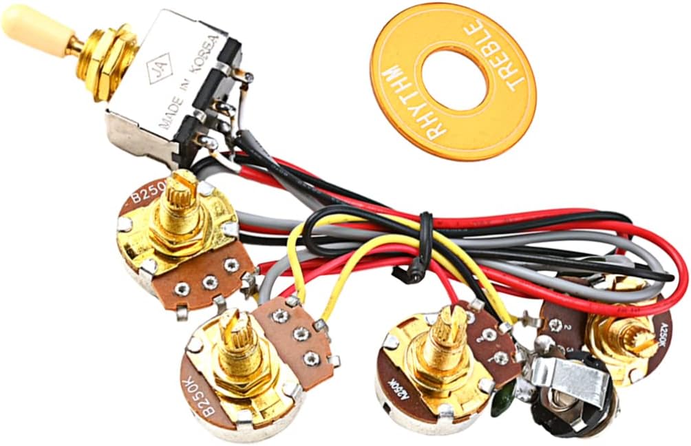 SUPVOX 1 Set Guitar Wiring Harness Prewired 5 Way Switch