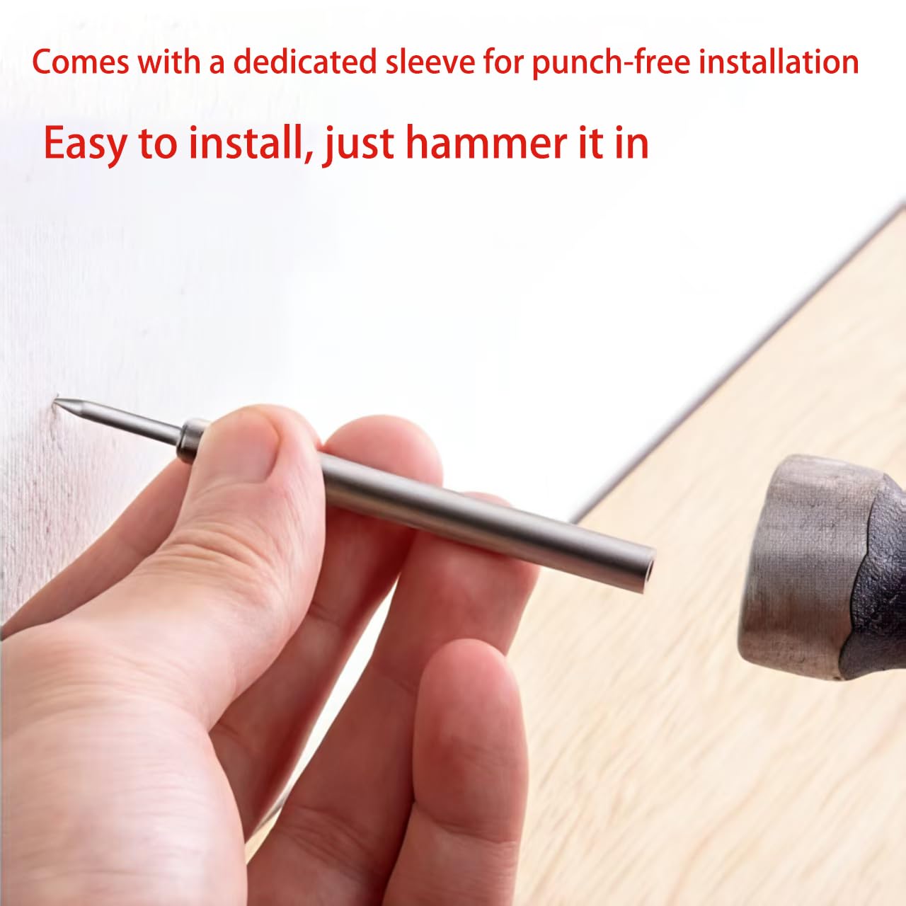 300pcs Double-Head Skirting Thread Seamless Nails with Bonus 3pcs Sleeve Tools, Invisible Security Screws for Wood Baseboards Nails Non Marking Double Sided Nails,