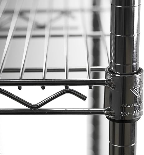 Miniatura 2 de Shelving Inc. Estantería de alambre cromado de 8 pulgadas de profundidad x 30 pulgadas de ancho x 96 pulgadas de alto con estantes de 4 niveles,