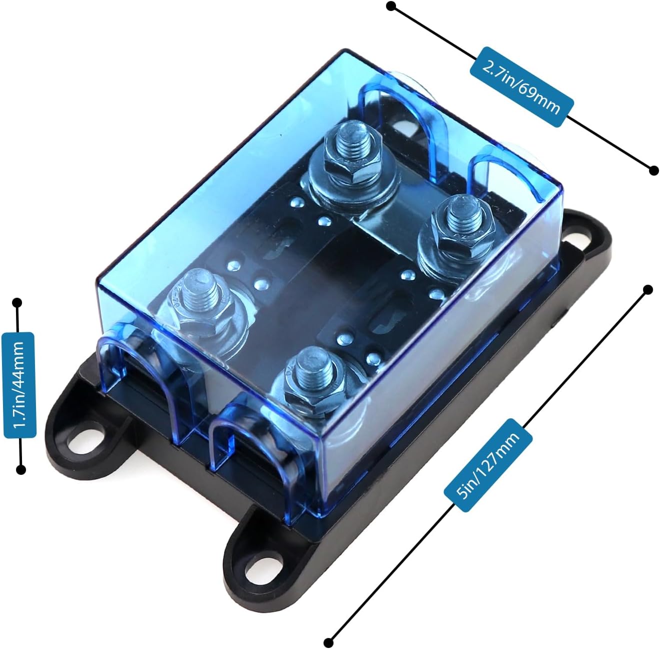 2-Way AMG Mega Fuse Holder Kit, Includes 2 Pcs 100A and 2 Pcs 175A ANM Fuse for Cars