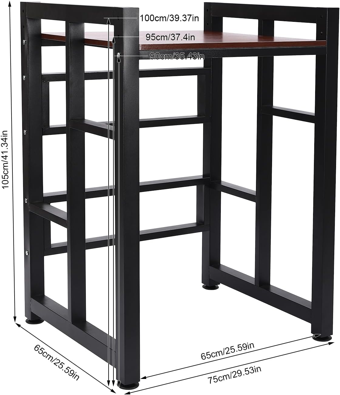 418.9lbs Load Washer Dryer Stacking Rack Heavy Duty Washer,with 35.4in/37.4in/39.4in Adjustable Shelf,Space Saver Stackable Storage Shelf for Washing Machines, Dryers, Fish Tanks(Black)