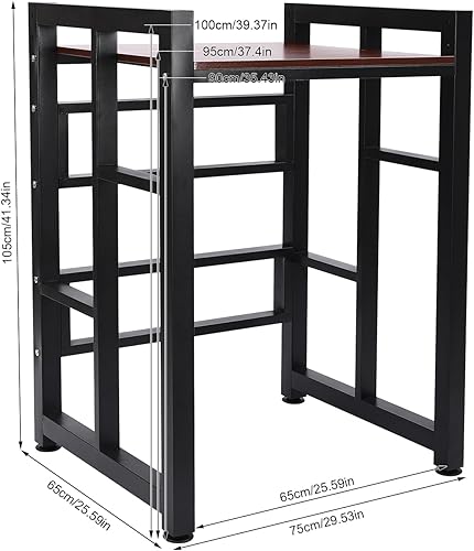 Miniatura 2 de Soporte apilable para lavadora y secadora, estantes resistentes para lavadora y secadora con estante ajustable, estante de almacenamiento apilable