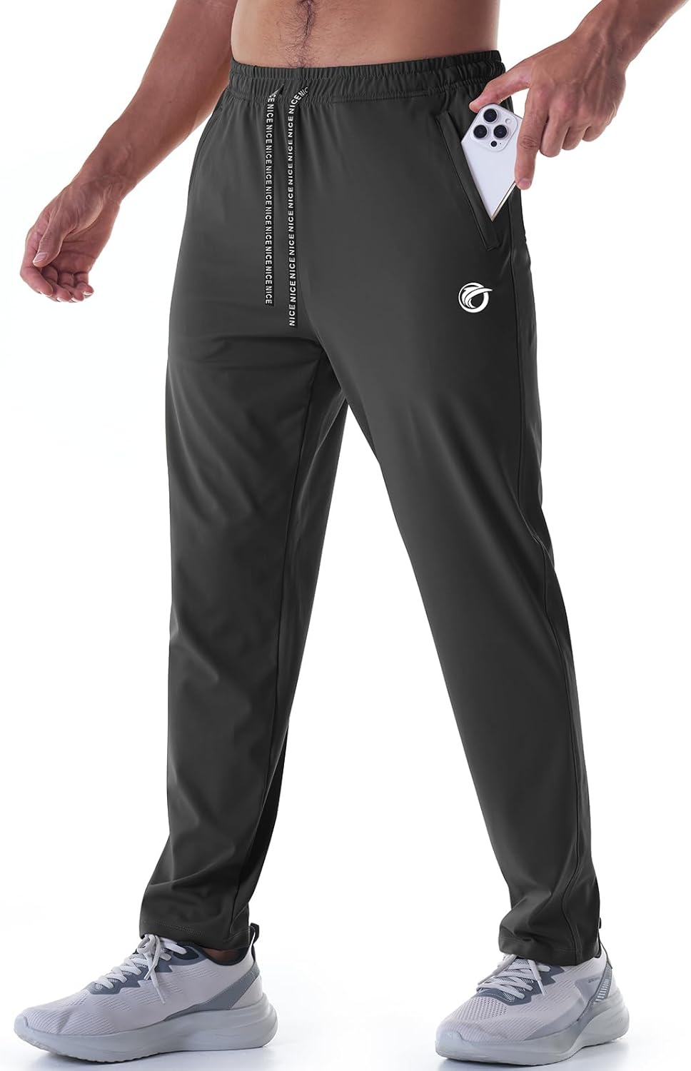 CANGHPGIN Mens Athletic Joggers with Zipper Pockets Lightweight Gym Sweatpants Men Stretch Workout Track Pants Jogging - Image 4