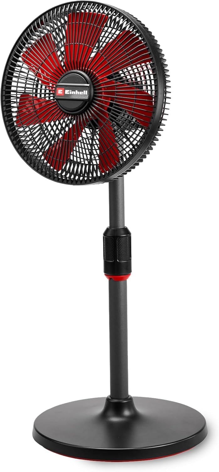 Einhell Wentylator bezprzewodowy GE-CF 18/320 Li-Solo Power X-Change (18 V, silnik bezwęglowy, 4 poziomy prędkości, bezstopniowa regulacja, wiele możliwości mocowania, sprzedawany bez akumulatora)