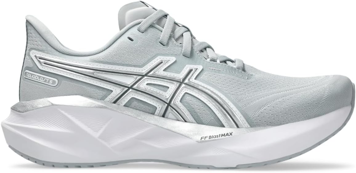 ASICS Women's NOVABLAST 5 Running Shoes, 6, Piedmont Grey/Pure Silver