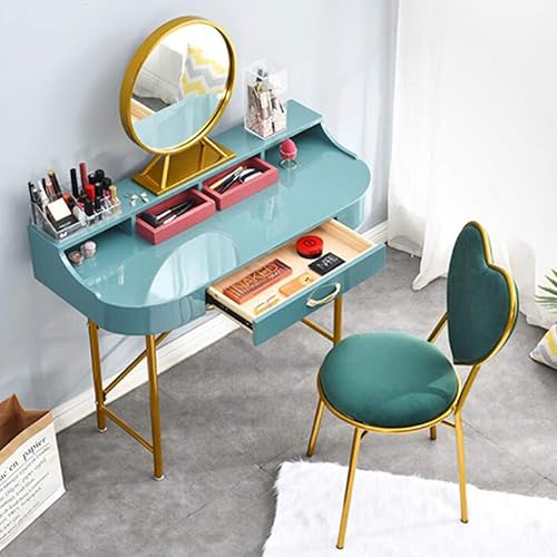 Miniatura 4 de JHSLXD Silla de maquillaje con forma de amor, silla de maquillaje dorada para restaurante, silla de comedor multiusos, silla de salón para niña,