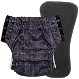EcoAble Big Kids’ Pull-On Cloth Diaper, Age 6–16 | Reusable Potty Training & Incontinence Briefs for Special Needs Children (Coder, Junior 1)