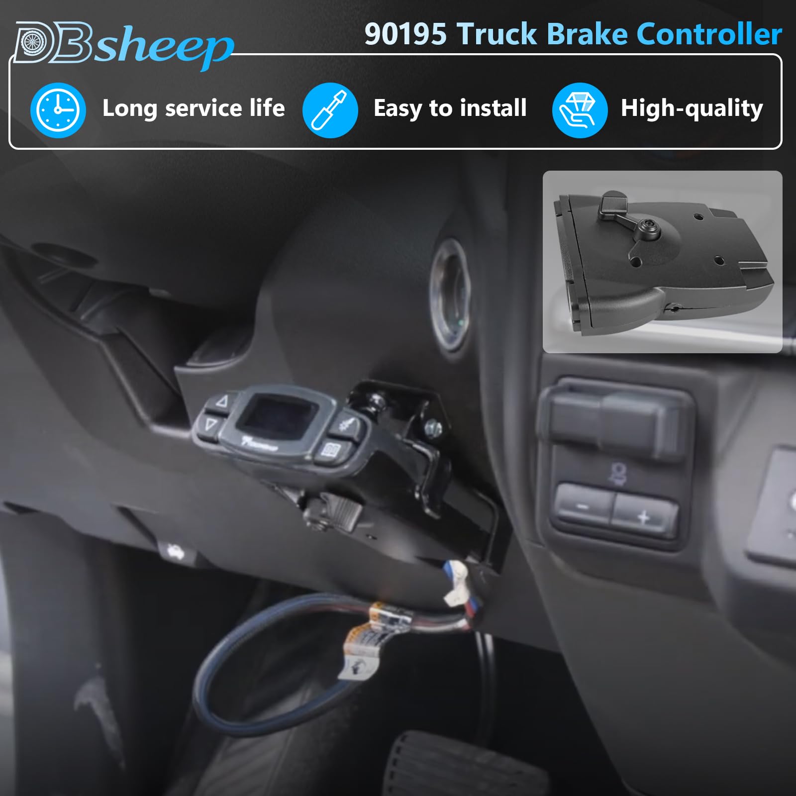 90195 P3 Electric Trailer Brake Controller Replacement Tekonsha 90195 Fits for Ford Gm Chevy Dodge Ram Toyota Jeep SUV Trucks,Universal Proportional Brake Controller - 3