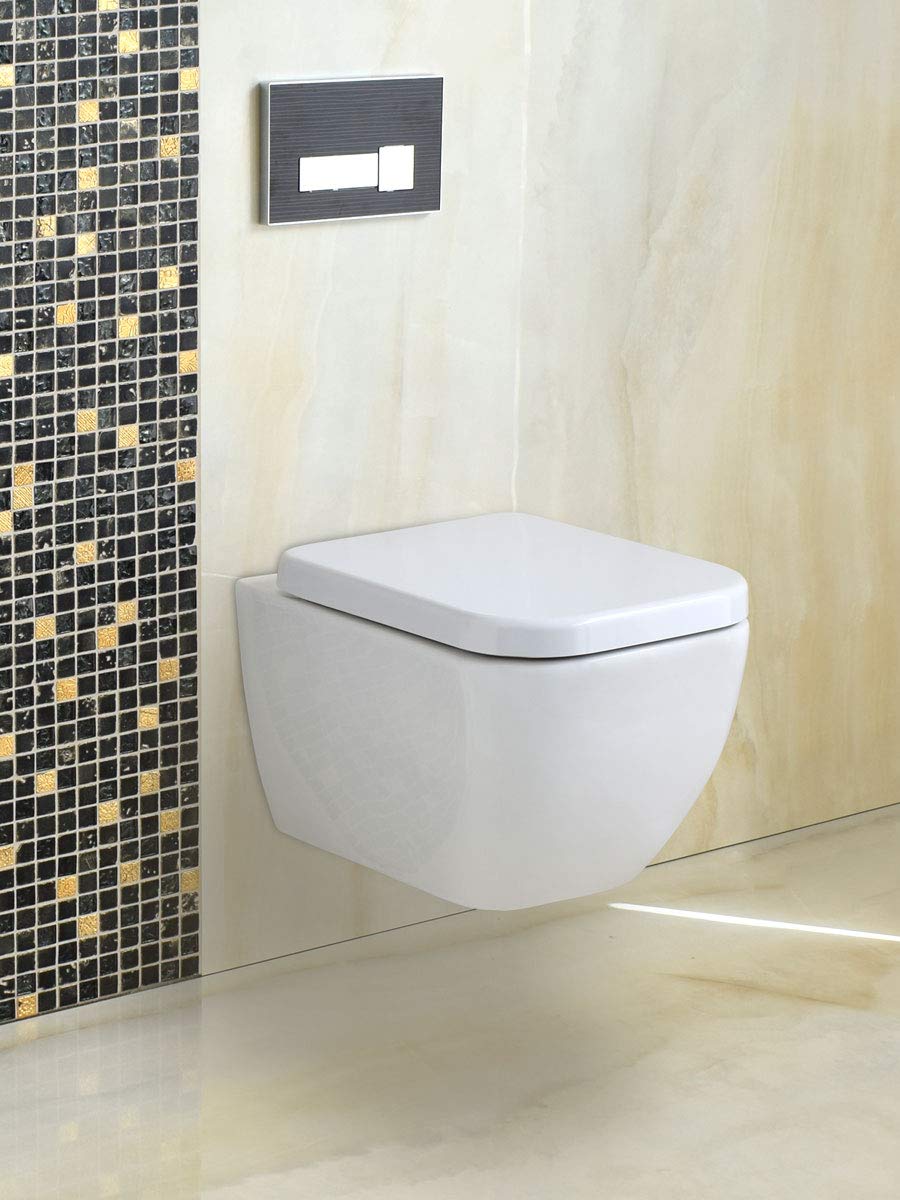 Set Sanitari Bagno Plain - Vaso E Bidet A Terra Filo Muro, Coprivaso Soft-Close - Foto 7
